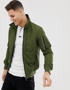 Легкий бомбер цвета хаки Superdry - Зеленый
