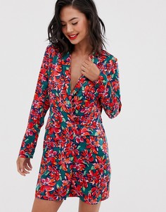 Платье-блейзер с цветочным принтом Glamorous - Мульти