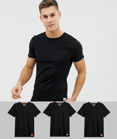 Три черных футболки из органического хлопка Superdry - Черный