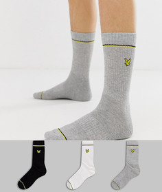 Набор из 3 пар носков с логотипом Lyle & Scott - Мульти