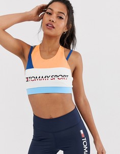 Разноцветный бюстгальтер с логотипом и средней поддержкой Tommy Hilfiger Sport - Мульти