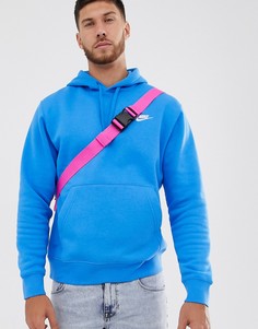 Синий худи с логотипом Nike Club - Синий