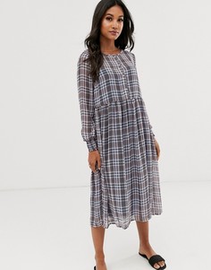 Свободное платье в клетку Vila - Мульти