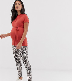 Серые леггинсы с принтом ASOS DESIGN Maternity - Мульти