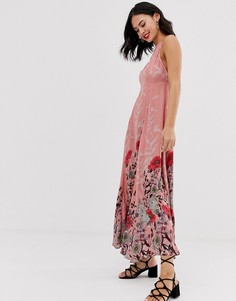 Платье макси с цветочным принтом Free People - Розовый