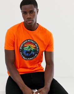 Оранжевая футболка с принтом Polo Ralph Lauren - Оранжевый