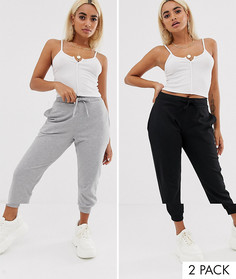 Набор из 2 базовых джоггеров ASOS DESIGN Petite, СКИДКА - Мульти