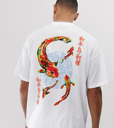 Oversize-футболка с принтом на спине ASOS DESIGN Tall - Белый