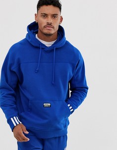Худи синего цвета с логотипом в центре adidas Originals - RYV - Синий