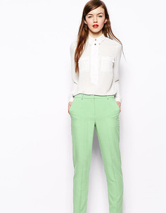Брюки-сигареты из крепа ASOS TALL - Зеленый