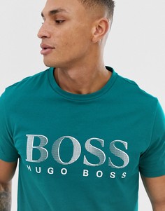 Зеленая футболка с логотипом BOSS - bodywear - Зеленый