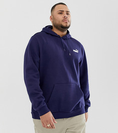 Худи темно-синего цвета с логотипом Puma PLUS Essentials - Темно-синий