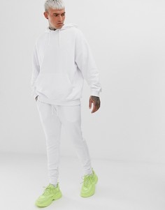 Белый спортивный oversize-костюм с худи ASOS DESIGN - Белый
