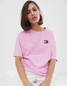 Футболка из переработанных материалов с нашивкой-логотипом Tommy Jeans - Фиолетовый