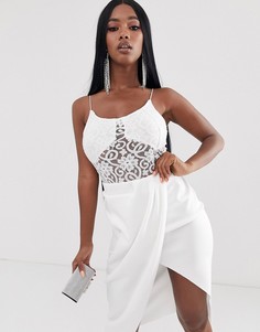 Кружевное боди на бретельках ASOS DESIGN - Белый