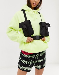 Сумка с ремешками в стиле сбруи-бандажа ASOS DESIGN - Черный