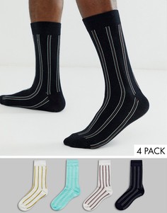 4 пары носков с вертикальными полосками Jack & Jones - Мульти