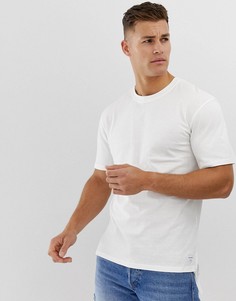 Удлиненная футболка с разрезами Jack & Jones Originals - Белый