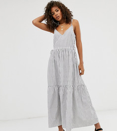 Платье макси в полоску на бретелях ASOS DESIGN Tall - Мульти