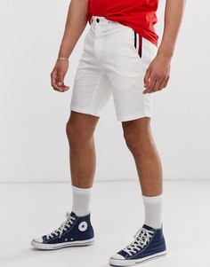 Белые зауженные шорты чинос из саржи с полосатой отделкой Tommy Hilfiger Denton - Белый