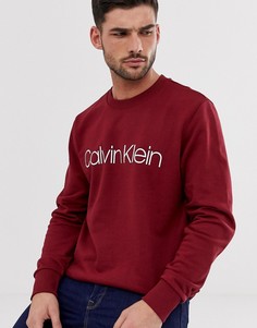 Бордовый свитшот с логотипом Calvin Klein - Красный