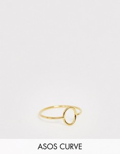 Кольцо из позолоченного серебра ASOS DESIGN Curve - Золотой