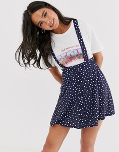 Сарафан мини в горошек с юбкой на пуговицах ASOS DESIGN - Мульти