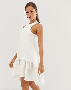 Фактурное свободное платье мини ASOS DESIGN - Белый