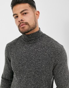 Лонгслив с отворачивающимся воротником ASOS DESIGN - Черный