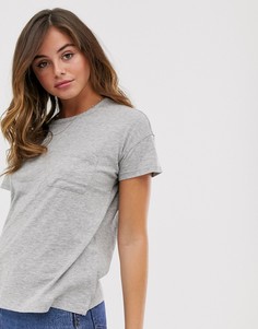 Футболка с заниженной линией плеч Abercrombie & Fitch - Серый