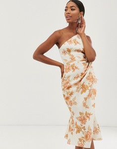 Платье миди на одно плечо ASOS DESIGN - Мульти