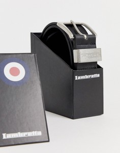 Черный кожаный ремень в коробке Lambretta - Черный