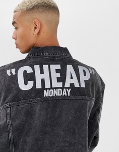 Джинсовая куртка с принтом на спине Cheap Monday - Черный