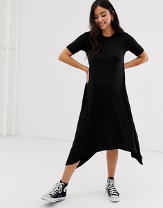 Свободное черное платье-туника миди New Look - Черный