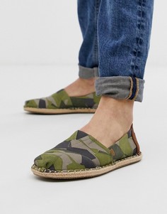 Камуфляжные эспадрильи с декоративной строчкой Toms - alpargatas - Зеленый