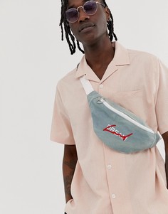 Джинсовая сумка-кошелек на пояс с принтом ASOS DESIGN - Синий