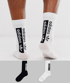 Черно-белые носки с логотипом adidas Originals - Мульти
