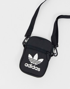 Черная сумка с логотипом-трилистником adidas Originals - Черный