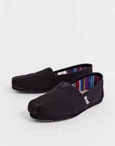 Черные парусиновые туфли TOMS - Черный