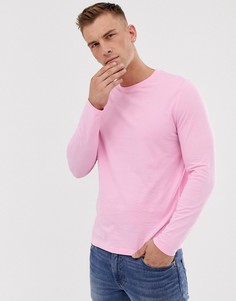 Фиолетовый лонгслив из органического хлопка ASOS DESIGN - Розовый