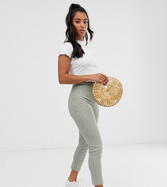 Жаккардовые брюки скинни в клетку ASOS DESIGN Petite - Зеленый