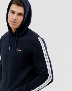 Худи темно-синего цвета с логотипом prolific и отделкой лентой River Island - Темно-синий