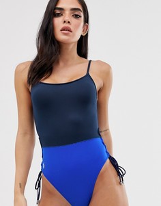 Слитный купальник со съемными подкладками Polo Ralph Lauren - Синий