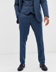 Синие брюки скинни из саржи ASOS DESIGN wedding - Синий