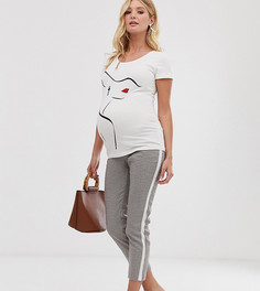 Суженные книзу брюки в клетку и с полосой по бокам ASOS DESIGN Maternity - Мульти