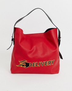 Сумка на плечо с надписью Delivery Skinny Dip - Красный Skinnydip