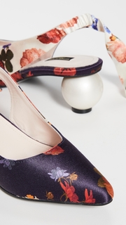 Mother of Pearl Bow Slingback Heels