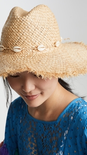 Madewell Shell Trim Boho Straw Hat