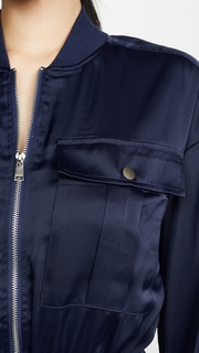 KENDALL + KYLIE Satin Convertible Cargo Jumpsuit