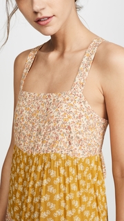 Madewell Tiered Tie Back Midi Dress